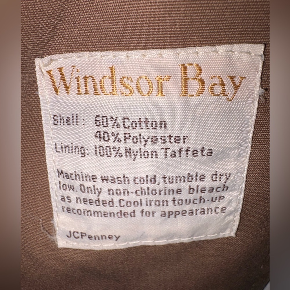 Vintage Windsor Bay Trench Coat Petite 16 Tan Belted Jacket Classic - Picture 7 of 12
